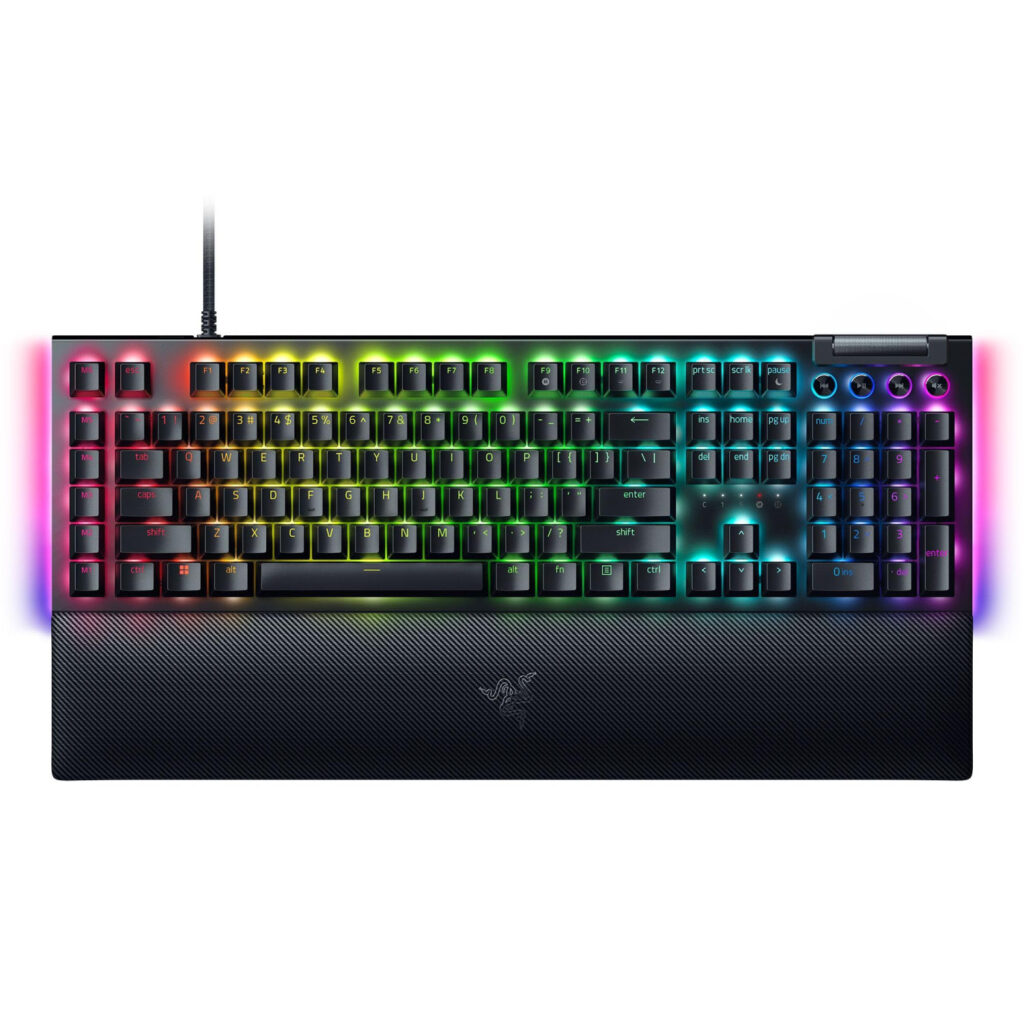کیبورد ریزر مدل BlackWidow V4 Green Switch