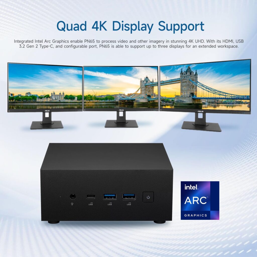 ASUS PN65 MINI PC QUAD DISPLAY