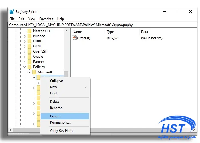 پشتیبان گیری از رجیستری