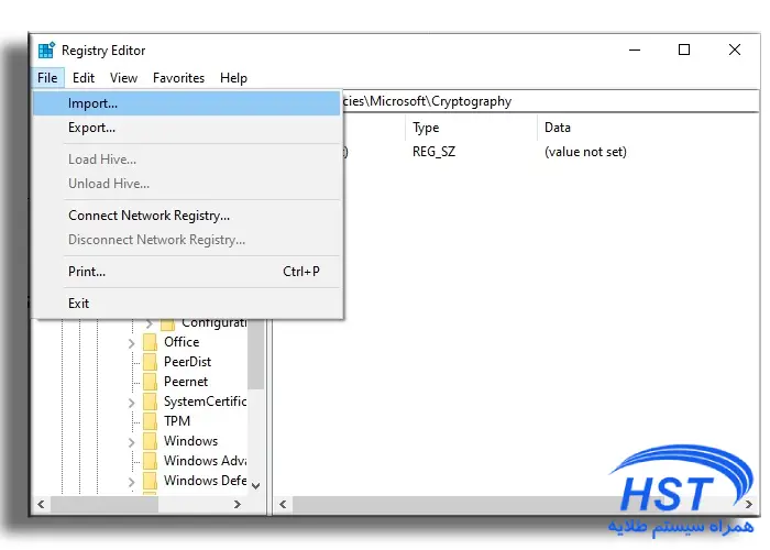 پشتیبان گیری از رجیستری در ویندوز